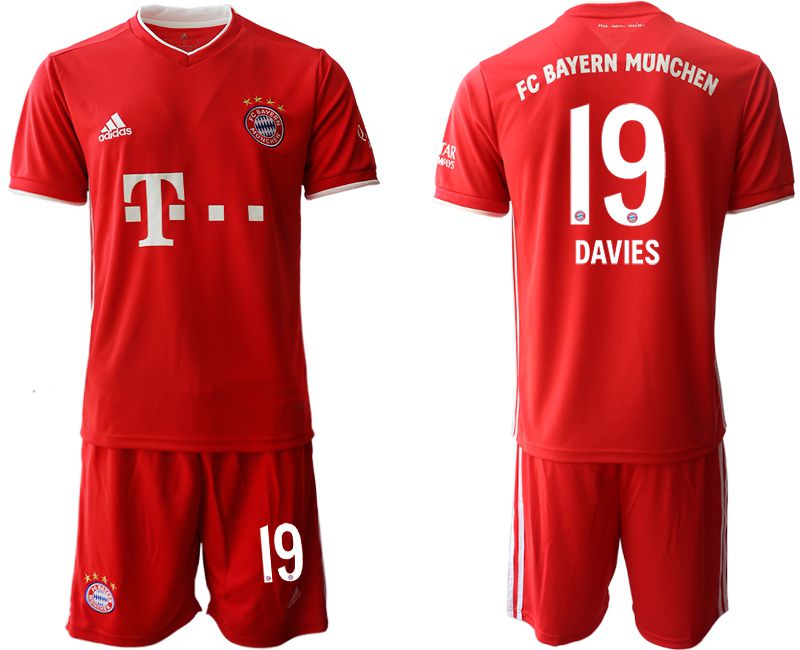 Men 2020-2021 club Bayern Munich home #19 red Soccer Jerseys->->Soccer Club Jersey